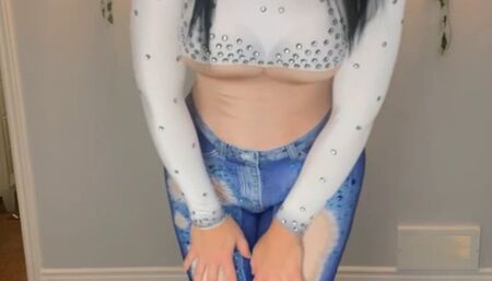 TS VIPER WICKY BODYSUIT SPANDEX JEANS BIG BOOBS BIG LIPS BIG THIGHS HIGH HEEL FETISH BIMBO SMOKING 120 MM BIG CUM