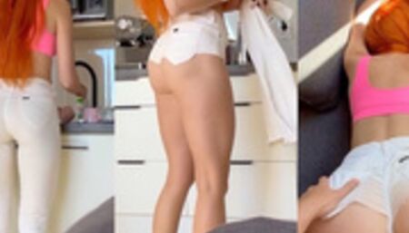 We had sex in the kitchen while my stepsister Paola was away. Ripped jeans.