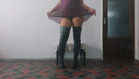 Mistress Roberta - Prostate ruined orgasm front view