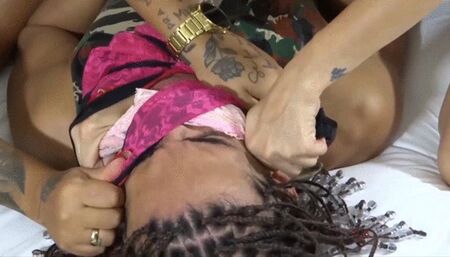 PANTY DOMINATION AND SMOTHERING MIRELA LACERDA AND SKARLEY AND SLAVE JACK