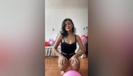 Balloon mass popping