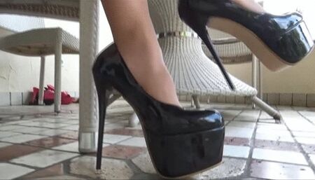 Luxury lady in high heels and latex dress doing housework - part 2 - (1280x720*wmv)