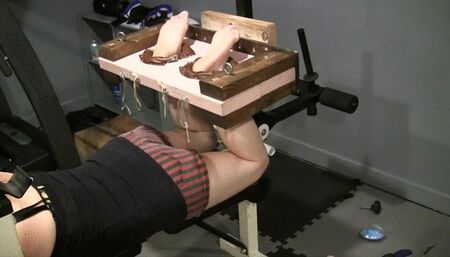 The anonymous ticklee Lishbabyblues paid us another surprise visit! "Lets get after those feet!"