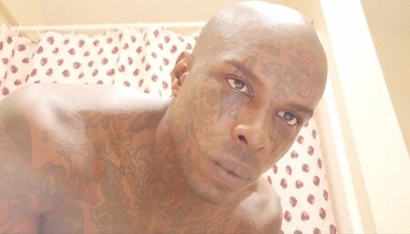 (Big Black Hairy Dick Worship) Hallelujah Johnson Masturbating with Cumshot