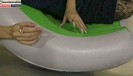 How long can an inflatable chair last against my nails?