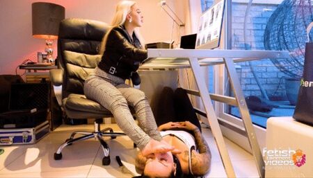 I will use my OFFICE BITCH! ( Socks- & Foot Worship with Goddess Sheila ) - 4K UHD MP4