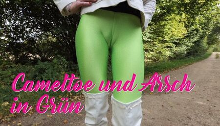 Cameltoe und Arsch in Grün - Cameltoe and ass in green
