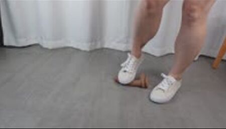 Dildo Crush in White Tennis Shoes and Tie Dye Tennis Shoes WMV 720