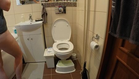 Constipation toilet visit-Lot of moaning and groaning