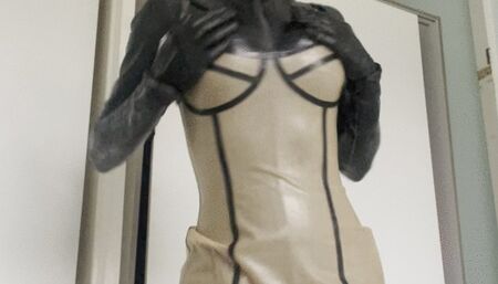 i tease in 3 layers of latex and hood