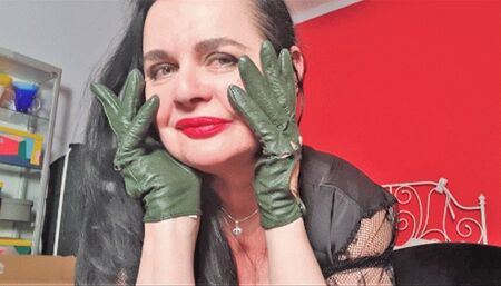 Srep-Mommy is Teasing you with Leather Gloves