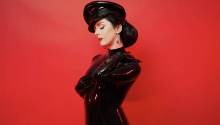 Perfect black latex catsuit on the Goddess ASMR (1080p)