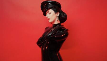 Perfect black latex catsuit on the Goddess ASMR (720p)