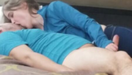 Nursing, Humping, Cumming All Over Her Jeans (Cumshot at 8:15)