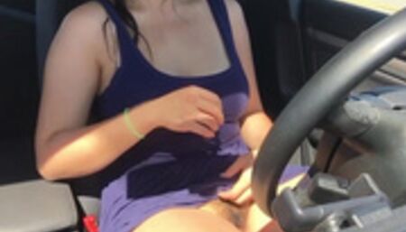 Gracie Masturbates in Public Parking Lot for First Time with Real Orgasm