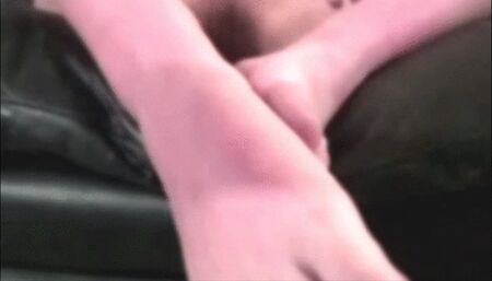 part 1, Pale skin cutie gives a footjob