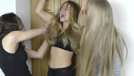 Alina's Gang Settle Dispute With Tickling - Alina's Turn - * The FEET and The DOOR * - WMV - clip is 14:20  min long -