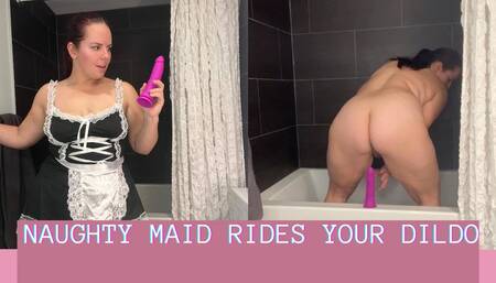 Naughty maid finds and rides your dildo 1080p HD