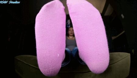 Bratty Marie pink sock strip - MP4