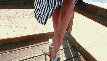 Return from the beach in summer sandals WMV(1280x720)FHD