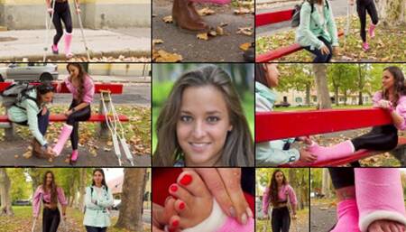Amirah Crutching to Meet Her Friend, Soothing Toe Rub and Cast Talk (in HD 1920X1080)