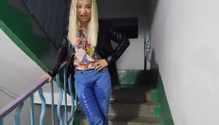 Erika soaked her jeans before she got home