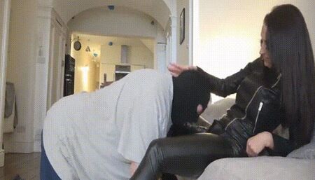 Pathetic Slave Chokes On My Big Black Cock!