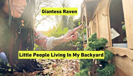 GIANTESS RAVEN FIND TINY PEOPLE LIVING IN HER BACKYARD