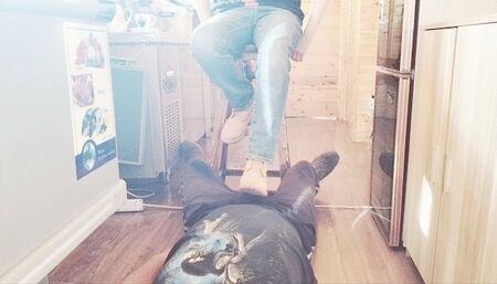 Chinese Mistress Helen -- White and Blue With Timberland