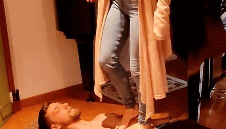 Trampled under Lena's bare feet