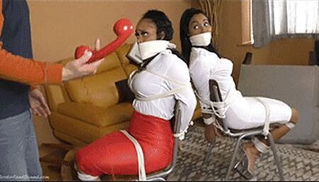 Tamara & Courtney in: "MMMRRRPPHHH!!!" - Are You Trying to Say You Want US to Help, Girls??: Aftermath of a Classic Home Ransacking! (WMV)