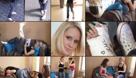 Stella Term SLWC with Toe Spica Gimping Back Home and Searching for a Shoe (in HD 1920 X 1080)