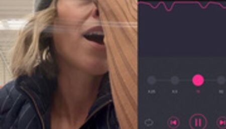 Cumming hard in grocery store with Lush remote controlled vibrator