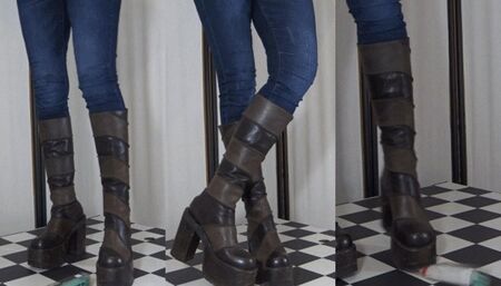 Heavy Buffalo boots: First two toycars, then my cock - Cam 1