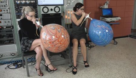 Ama Rio and Sage Pillar Blow Suzuki Peacock Balloons to Bursting (MP4 - 720p)