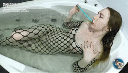 368 Beautiful Ginger having fun in the bathtub