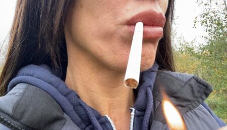 Extreme Smoking close up and Mouth Fetish
