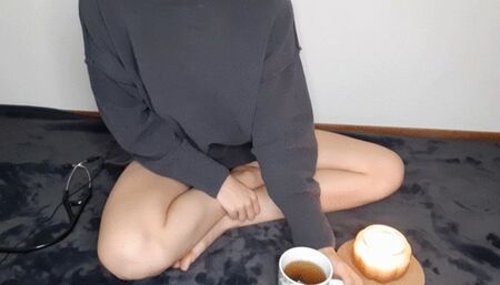 Cozy heartbeat sounds while wearing sweater