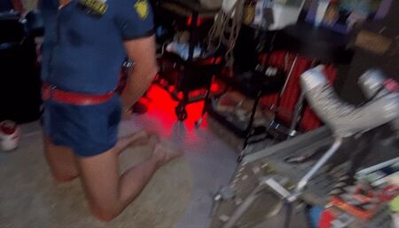 Role play the slave police man come to the mistress