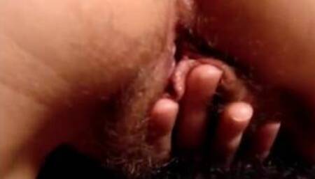 Girl Bating Her Hairy Pussy