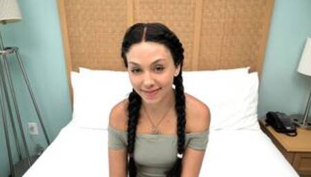 This teen calls me daddy and begs for cum in her pussy