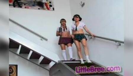 Little lesbian licking babes pussy