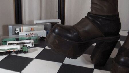 Heavy Buffalo boots: First two toycars, then my cock - Cam 2