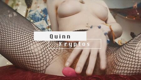 Ripped fishnet fingerfuck