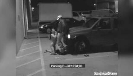Security Blowjob by Hot Babe Caught on CCTV