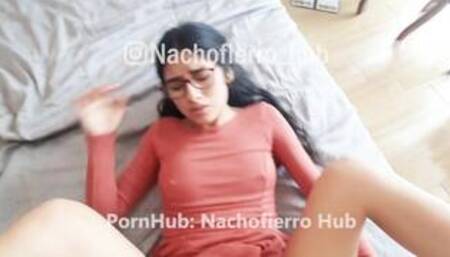 POV. I go into the girl's room to visit her and she ends up getting fucked with cum on her face