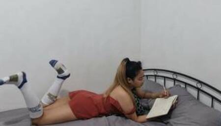 18 yr Old Bunso Pinay Filipina Student - Bunso Nagpatulon Sa Module Nauwe sa kantut