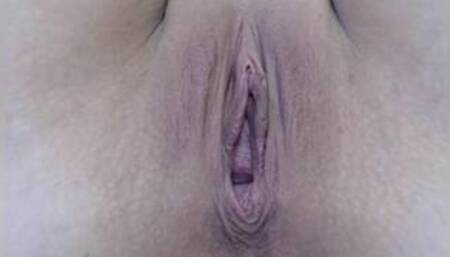 her shaved pink pussy on point