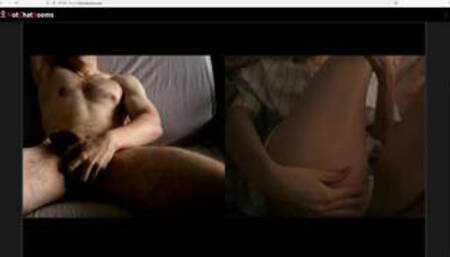 Girl Help Guy Cum Over Webcam