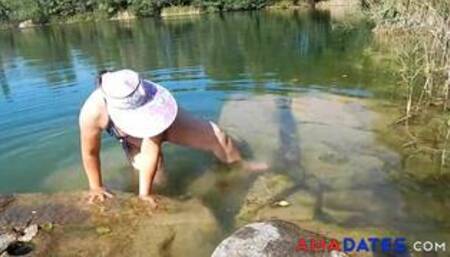 Hairy mature 41 y.o. outdoor